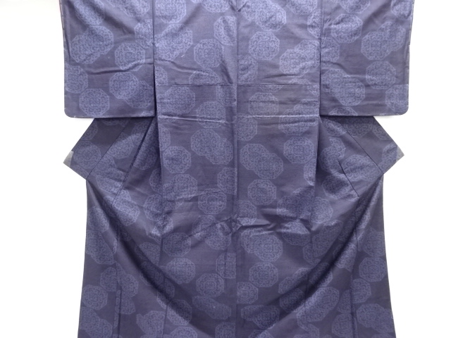 未使用品　華紋織り出し本真綿結城紬着物